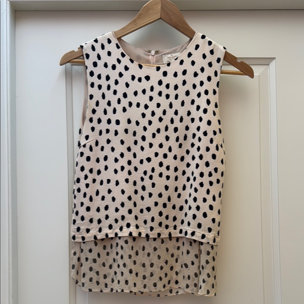 Kate Spade ♠️ Polka Dot Sleeveless Blouse